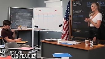 Jordan Maxx, A Blonde Teacher, Guides Her Student Towards Academic Excellence And Sexual Arousal
