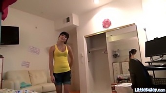 Close-Up View Of Young Bailey'S First Time Getting Fucked